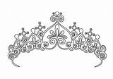 Crown Tiara Coloring Princess Drawing Pages Printable Queen Template Tiaras Easy Girls Line Simple Colouring Kids Draw King Prince Queens sketch template