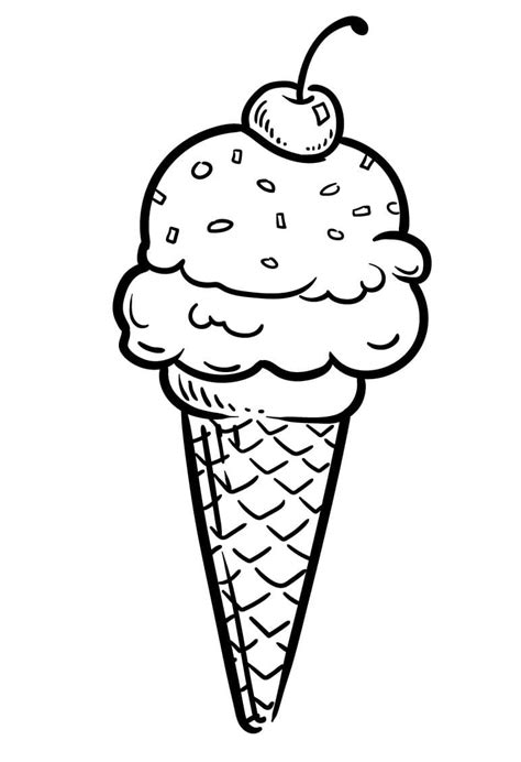 ice cream yum yum coloring page  printable coloring pages  kids