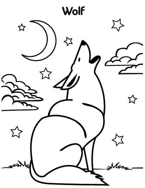 wolf howling   moon coloring pages wolf wolf howling coloring