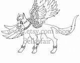 Mongolian Winged Designlooter Mythical Colorare Fantisy sketch template