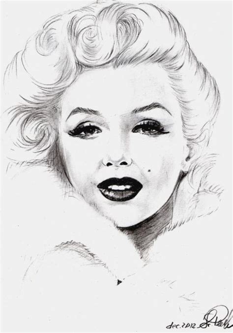 Marilyn Monroe Drawing Pencil Easy At Getdrawings Free