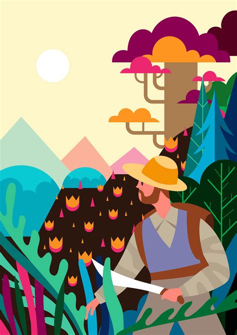 nature explorer illustration  vector art  vecteezy