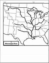 Mississippi River Map Blank Drawing Getdrawings sketch template