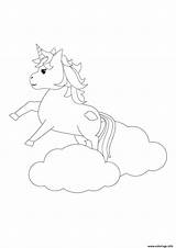 Nuage Coloriage Volante Licorne Sheets Coloring1 sketch template