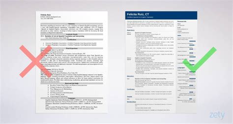 translator resume sample  skills template guide translator