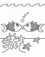 Pages Coloring Fish Colouring Kids Kissing Sheets Printables Thekidzpage Printable Popular Coloringhome Azcoloring Hawaiian State sketch template