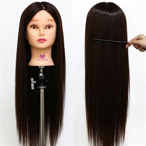 real hair hairdressing mannequin head styling manikin doll