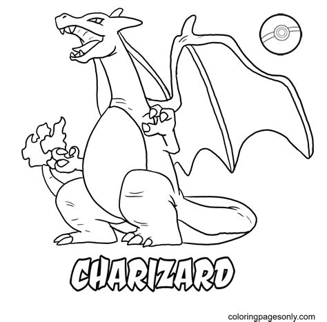 charizard coloring pages  printable coloring pages