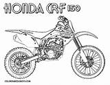 Coloring Bike Pages Motor Dirt Rider Popular sketch template