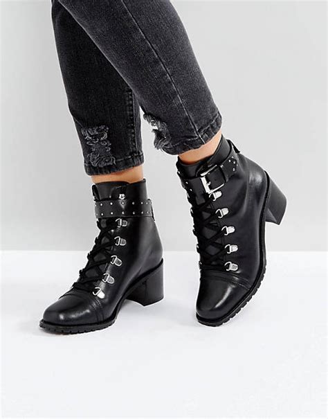 Asos Ratio Leather Hiker Boots Asos