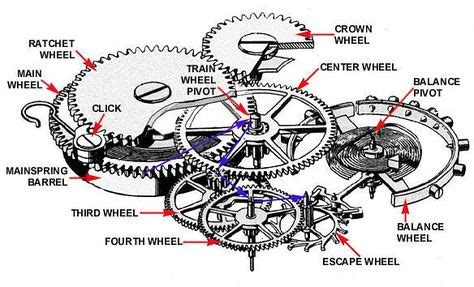 diagram  mechanism mechanical  watches  service