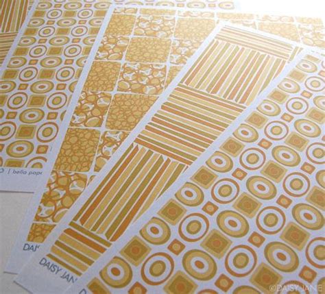 printable set   decorative patterned papers printables