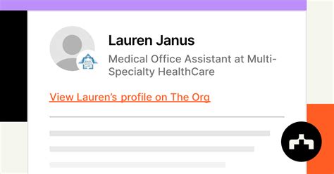 lauren janus medical office assistant  multi specialty healthcare