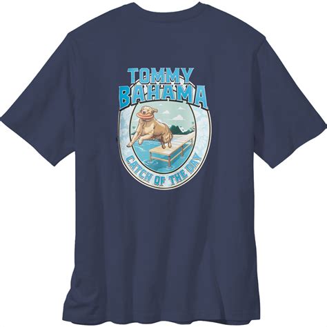 tommy bahama tommy bahama catch   day small navy  shirt