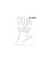 Coloring Hh Letter Printable Pages Hand Ha sketch template