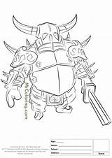 Clash Clans Royale Coloring Pekka Pages Knight Printable Dragon Rider Inferno Coloringbay Popular Template sketch template