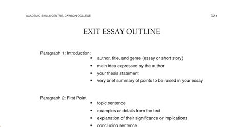 college essay  narrative format sample