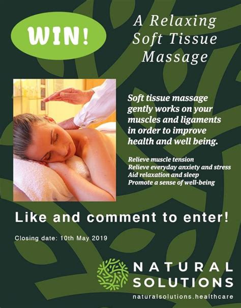 win a relaxing soft tissue massage natural solutions