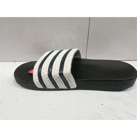 buy  adidas black  white mens slippers  pakistan shopsepk