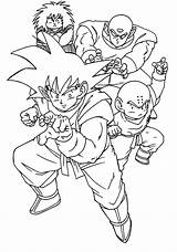 Dragon Ball Coloring Pages Kids Fighters sketch template