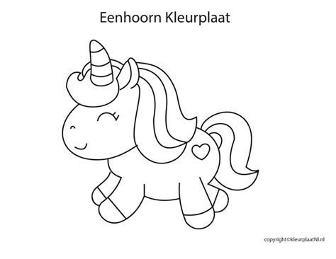 unicorn kleurplaat voor beginners en kinderen