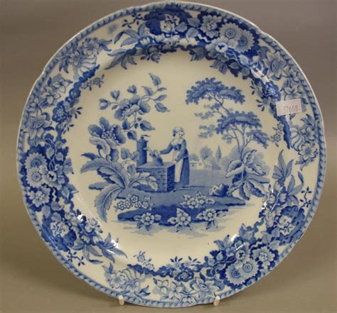 antique english blue white plate barsby auctions find lots