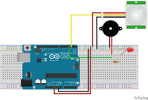 arduino motion sensordetector  pir sensor complete project  circuit code