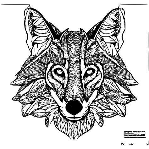 maned wolf coloring page creative fabrica