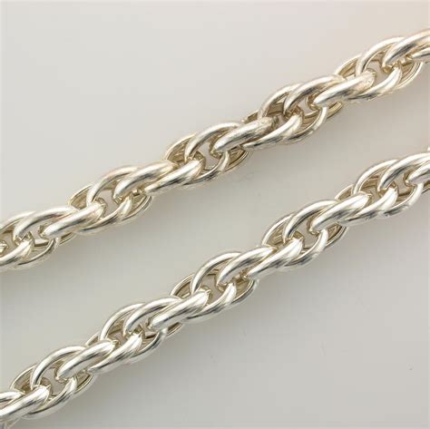sterling silver loose rope chain