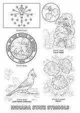 Indiana Printable Coloring State Symbols Pages Choose Board Illinois Georgia Supercoloring Animals sketch template