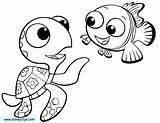 Coloring Pages Nemo Turtle Printable Squirt Disney Coloringtop Crush sketch template