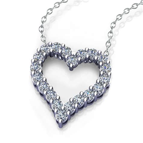 diamond heart necklace jewelry designs