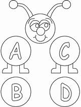 Abc Coloring Pages Blocks Kids Printable Alphabet Color Letter Print Getcolorings Popular Colo sketch template