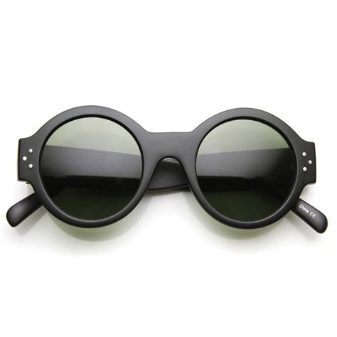 women s retro euro bold thick round frame sunglasses 9491 zerouv