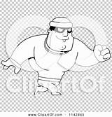Robber Walking Male Outlined Coloring Clipart Cartoon Vector Cory Thoman sketch template