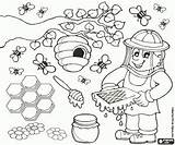 Coloring Pages Bee Beekeeping Visit sketch template