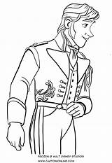 Coloring Hans Frozen Prince Pages Printable sketch template