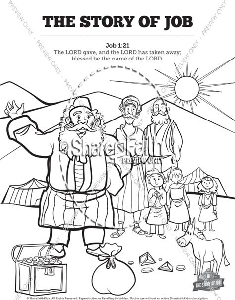 job bible pages coloring pages