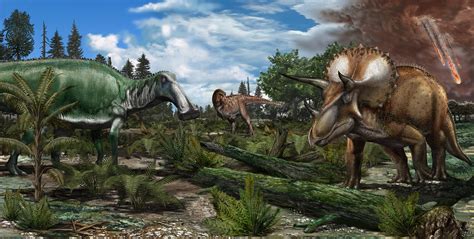 dinosaurs  thriving  asteroid strike  wiped