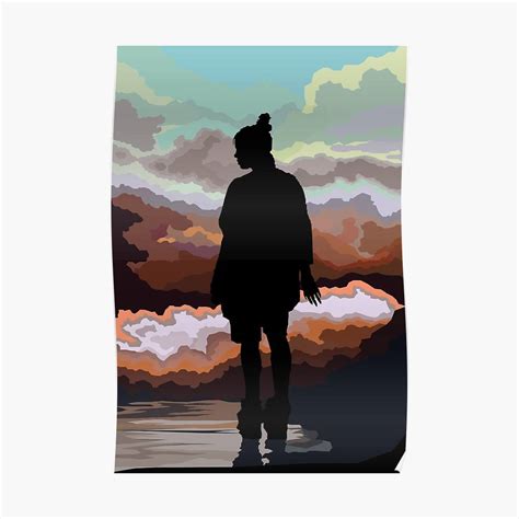 stage silhouette billie eilish poster canvas print wooden hanging scroll frame royal