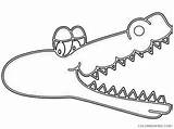 Alligator Mouth Open Coloring Cartoon Coloring4free Crocodile Outline Colouring Pages Related Posts sketch template