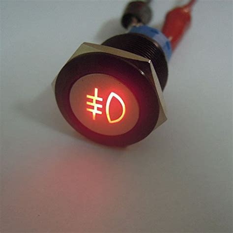 buy  mm red led push button metal switch  car fog lights onoff switch