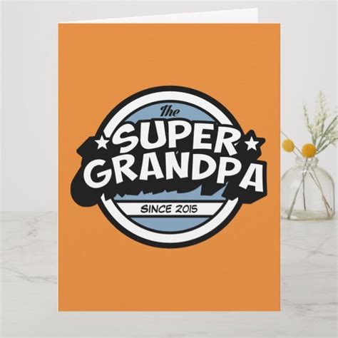 Funny Super Grandpa Card Grandpa Card Superhero