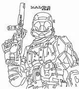 Halo Pages Coloring Grunt Odst Fighting sketch template