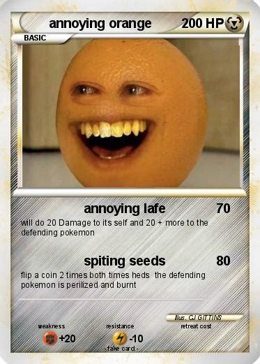 pokemon annoying orange   annoying lafe  pokemon card