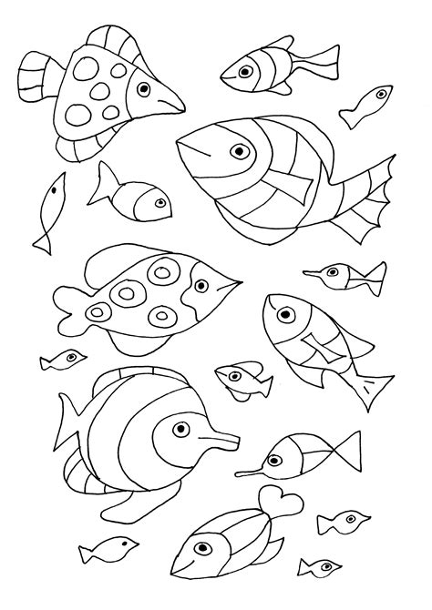 fish coloring pages  children fish kids coloring pages