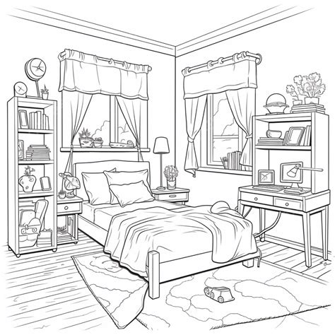coloring pages bedroom  printable ring drawing bedroom drawing