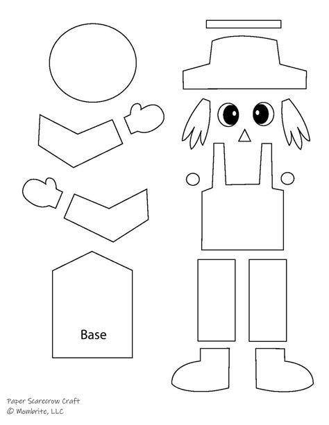 paper scarecrow craft template