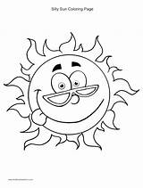 Coloring Sunny Pages Kids Sun Drawing Color Drawings Summer Getdrawings Funny Silly Preschoolers Designlooter Popular sketch template