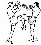 Kickboxing Getdrawings Drawing sketch template